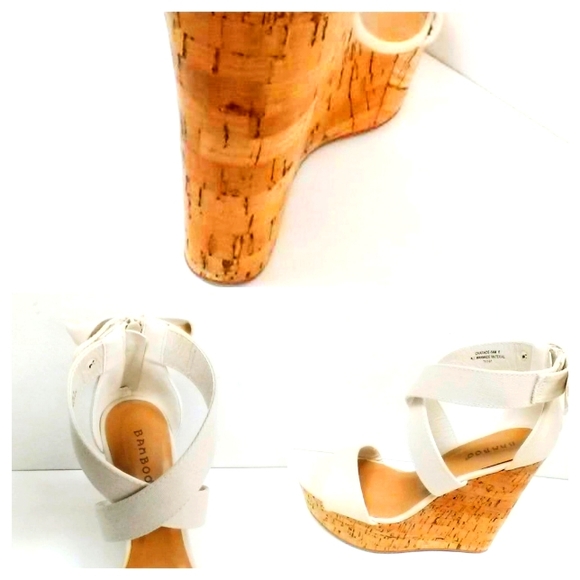 NEW! Cute! Beige Wedge Heel W/ Bow! - Picture 9 of 10